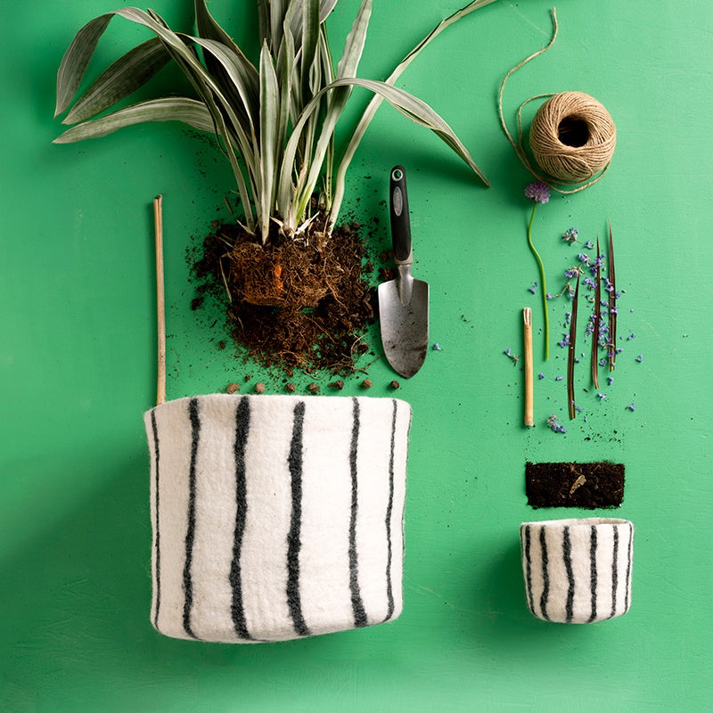 Thin Stripes XL | Wool Bloempot