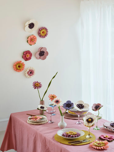 Autumn Anemone Wall Deco - Wine Red