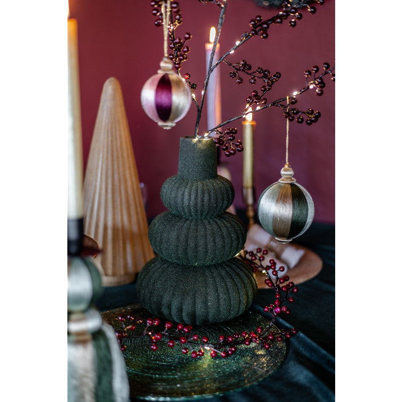 Kerstdecoratie | Vaas Velvet Boo L