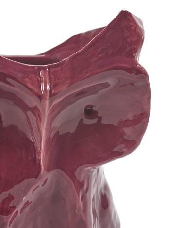 Owl Vase L Aubergine After Midnight