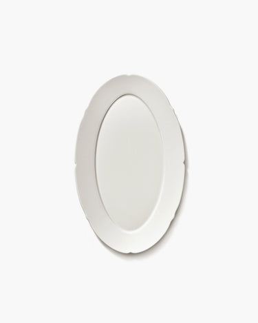 Oval Plate M White Silhouette set van 10