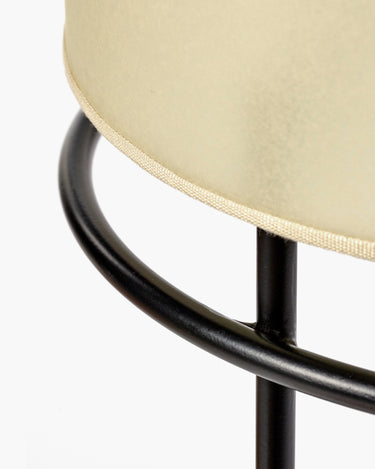 Staande Lamp Cylinder 04 Black White Parchment Paper