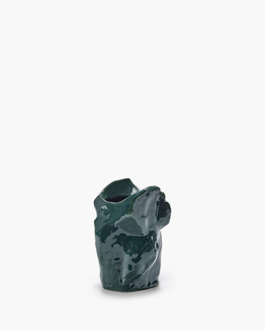 Owl Vase XS Dark Green After Midnight