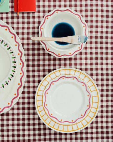 Dinnerbord Yellow Charly Set van 4