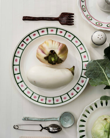 Dinnerbord Green Purple Charly Set van 4