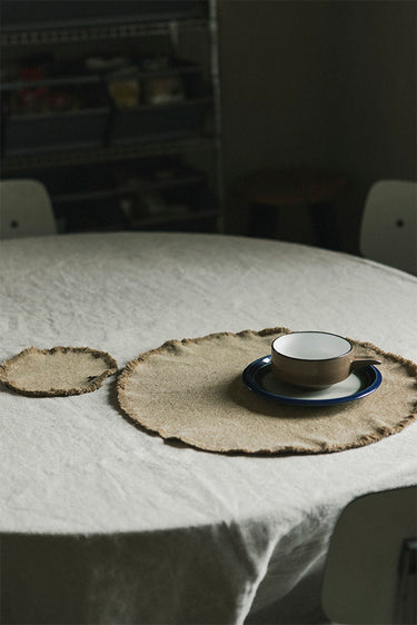 Stonewashed Placemat & Coaster Ochre Set van 2