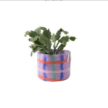 Flower Pot Thick Checked Lilac Multi M