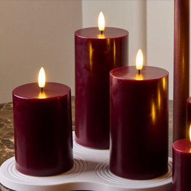 Sille Rechargeable Pillar Candles Set van 3