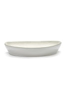 Serving Plate L White Black Feast