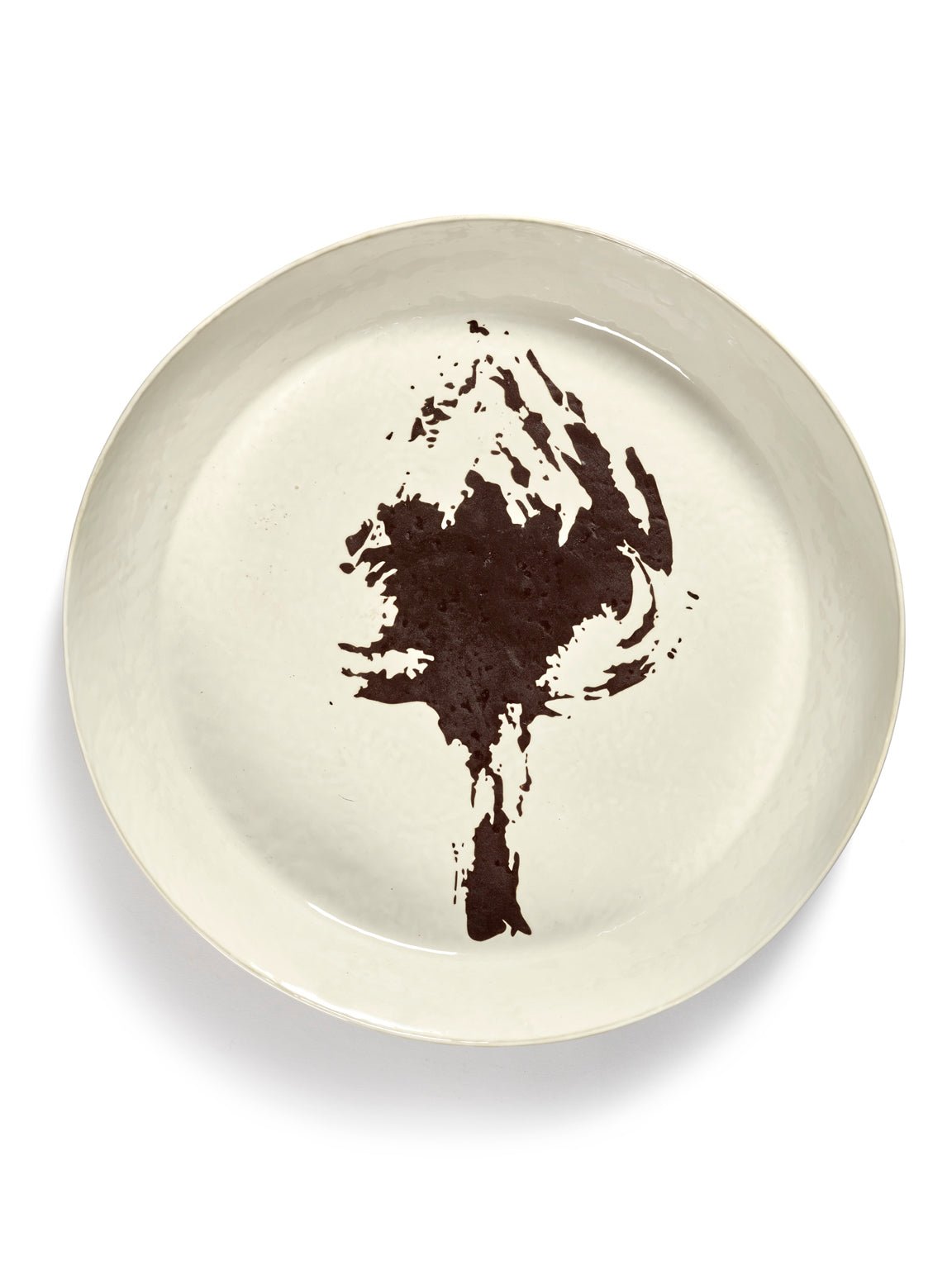 Serving Plate L White Black Feast